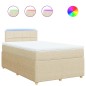 vidaXL Giroletto a Molle con Materasso Crema 120x190 cm in Tessuto vidaXL Giroletto a Molle con Materasso Crema 120x190 cm in Tessuto