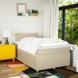 vidaXL Giroletto a Molle con Materasso Crema 120x190 cm in Tessuto vidaXL Giroletto a Molle con Materasso Crema 120x190 cm in Tessuto