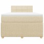 vidaXL Giroletto a Molle con Materasso Crema 120x190 cm in Tessuto vidaXL Giroletto a Molle con Materasso Crema 120x190 cm in Tessuto