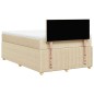 vidaXL Giroletto a Molle con Materasso Crema 120x190 cm in Tessuto vidaXL Giroletto a Molle con Materasso Crema 120x190 cm in Tessuto