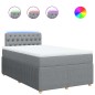 vidaXL Giroletto a Molle con Materasso Grigio Chiaro 120x190cm Tessuto vidaXL Giroletto a Molle con Materasso Grigio Chiaro 120x190cm Tessuto