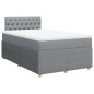 vidaXL Giroletto a Molle con Materasso Grigio Chiaro 120x190cm Tessuto vidaXL Giroletto a Molle con Materasso Grigio Chiaro 120x190cm Tessuto