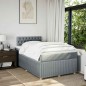 vidaXL Giroletto a Molle con Materasso Grigio Chiaro 120x190cm Tessuto vidaXL Giroletto a Molle con Materasso Grigio Chiaro 120x190cm Tessuto