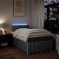 vidaXL Giroletto a Molle con Materasso Grigio Chiaro 120x190cm Tessuto vidaXL Giroletto a Molle con Materasso Grigio Chiaro 120x190cm Tessuto