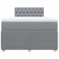 vidaXL Giroletto a Molle con Materasso Grigio Chiaro 120x190cm Tessuto vidaXL Giroletto a Molle con Materasso Grigio Chiaro 120x190cm Tessuto