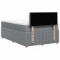 vidaXL Giroletto a Molle con Materasso Grigio Chiaro 120x190cm Tessuto vidaXL Giroletto a Molle con Materasso Grigio Chiaro 120x190cm Tessuto