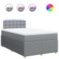 vidaXL Giroletto a Molle con Materasso Grigio Chiaro 120x190cm Tessuto