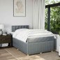 vidaXL Giroletto a Molle con Materasso Grigio Chiaro 120x190cm Tessuto