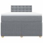 vidaXL Giroletto a Molle con Materasso Grigio Chiaro 120x190cm Tessuto