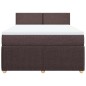 vidaXL Giroletto a Molle con Materasso Marrone Scuro 140x200cm Tessuto
