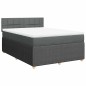vidaXL Giroletto a Molle con Materasso Grigio Scuro 140x200cm Tessuto vidaXL Giroletto a Molle con Materasso Grigio Scuro 140x200cm Tessuto
