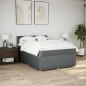 vidaXL Giroletto a Molle con Materasso Grigio Scuro 140x200cm Tessuto vidaXL Giroletto a Molle con Materasso Grigio Scuro 140x200cm Tessuto
