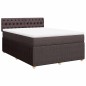 vidaXL Giroletto a Molle con Materasso Marrone Scuro 140x200cm Tessuto vidaXL Giroletto a Molle con Materasso Marrone Scuro 140x200cm Tessuto