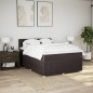 vidaXL Giroletto a Molle con Materasso Marrone Scuro 140x200cm Tessuto vidaXL Giroletto a Molle con Materasso Marrone Scuro 140x200cm Tessuto