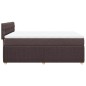 vidaXL Giroletto a Molle con Materasso Marrone Scuro 140x200cm Tessuto vidaXL Giroletto a Molle con Materasso Marrone Scuro 140x200cm Tessuto