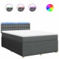 vidaXL Giroletto a Molle con Materasso Grigio Scuro 140x200cm Tessuto vidaXL Giroletto a Molle con Materasso Grigio Scuro 140x200cm Tessuto