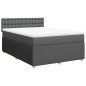 vidaXL Giroletto a Molle con Materasso Grigio Scuro 140x200cm Tessuto vidaXL Giroletto a Molle con Materasso Grigio Scuro 140x200cm Tessuto