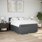 vidaXL Giroletto a Molle con Materasso Grigio Scuro 140x200cm Tessuto vidaXL Giroletto a Molle con Materasso Grigio Scuro 140x200cm Tessuto