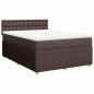 vidaXL Giroletto a Molle con Materasso Marrone Scuro 140x200cm Tessuto vidaXL Giroletto a Molle con Materasso Marrone Scuro 140x200cm Tessuto
