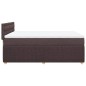 vidaXL Giroletto a Molle con Materasso Marrone Scuro 140x200cm Tessuto vidaXL Giroletto a Molle con Materasso Marrone Scuro 140x200cm Tessuto