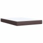 vidaXL Giroletto a Molle con Materasso Marrone Scuro 140x200cm Tessuto vidaXL Giroletto a Molle con Materasso Marrone Scuro 140x200cm Tessuto