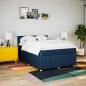 vidaXL Giroletto a Molle con Materasso Blu 160x200 cm in Tessuto
