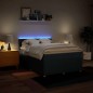 vidaXL Giroletto a Molle con Materasso Blu 160x200 cm in Tessuto