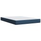 vidaXL Giroletto a Molle con Materasso Blu 160x200 cm in Tessuto