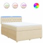 vidaXL Giroletto a Molle con Materasso Crema 160x200 cm in Tessuto vidaXL Giroletto a Molle con Materasso Crema 160x200 cm in Tessuto
