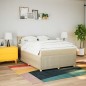 vidaXL Giroletto a Molle con Materasso Crema 160x200 cm in Tessuto vidaXL Giroletto a Molle con Materasso Crema 160x200 cm in Tessuto