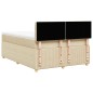 vidaXL Giroletto a Molle con Materasso Crema 160x200 cm in Tessuto vidaXL Giroletto a Molle con Materasso Crema 160x200 cm in Tessuto