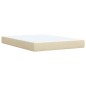 vidaXL Giroletto a Molle con Materasso Crema 160x200 cm in Tessuto vidaXL Giroletto a Molle con Materasso Crema 160x200 cm in Tessuto