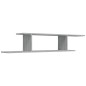 Scaffale TV Parete Grigio Sonoma 125x18x23 cm Legno Multistrato