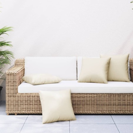 vidaXL Cuscini per Divano 4 pz Crema 40x40 cm in Tessuto