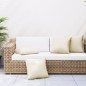 vidaXL Cuscini per Divano 4 pz Crema 40x40 cm in Tessuto
