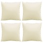 vidaXL Cuscini per Divano 4 pz Crema 40x40 cm in Tessuto