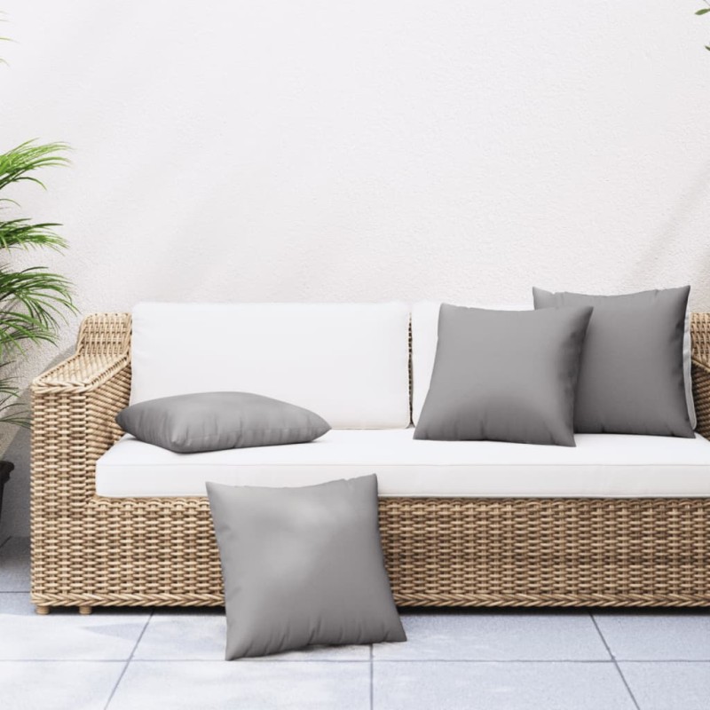 vidaXL Cuscini per Divano 4 pz Grigi 50x50 cm in Tessuto