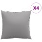 vidaXL Cuscini per Divano 4 pz Grigi 50x50 cm in Tessuto