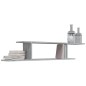 Scaffale TV Parete Grigio Sonoma 125x18x23 cm Legno Multistrato