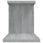 Scaffale TV Parete Grigio Sonoma 125x18x23 cm Legno Multistrato
