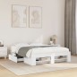 vidaXL Giroletto Bianco 140x190 cm in Legno Multistrato vidaXL Giroletto Bianco 140x190 cm in Legno Multistrato