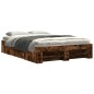 vidaXL Giroletto senza Materasso Rovere Fumo 140x190 cm in Truciolato vidaXL Giroletto senza Materasso Rovere Fumo 140x190 cm in Truciolato