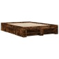 vidaXL Giroletto senza Materasso Rovere Fumo 140x190 cm in Truciolato vidaXL Giroletto senza Materasso Rovere Fumo 140x190 cm in Truciolato