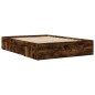 vidaXL Giroletto senza Materasso Rovere Fumo 140x190 cm in Truciolato vidaXL Giroletto senza Materasso Rovere Fumo 140x190 cm in Truciolato