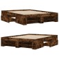 vidaXL Giroletto senza Materasso Rovere Fumo 140x190 cm in Truciolato vidaXL Giroletto senza Materasso Rovere Fumo 140x190 cm in Truciolato