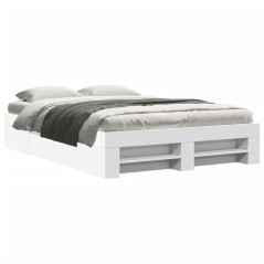 vidaXL Giroletto Bianco 120x200 cm in Legno Multistrato