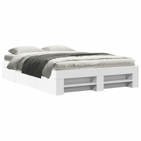 vidaXL Giroletto Bianco 120x200 cm in Legno Multistrato