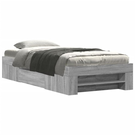 vidaXL Giroletto Grigio Sonoma 100x200 cm in Legno Multistrato