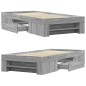 vidaXL Giroletto Grigio Sonoma 100x200 cm in Legno Multistrato vidaXL Giroletto Grigio Sonoma 100x200 cm in Legno Multistrato