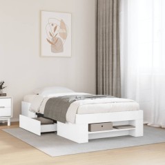 vidaXL Giroletto Bianco 90x200 cm in Legno Multistrato